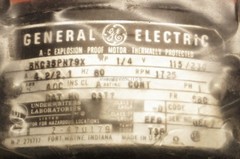 General Electric C377 5KC35PN79X ¼ HP Explosion-Proof Motor, New!