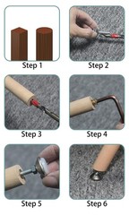 Furniture Levelers Swivel Feet,Angle Height Adjustable(1/4-20 Nut Inserts Kit…