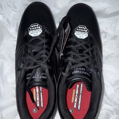 Skechers Slip Resistant Memory Foam Black Work Shoes for Men Comfortable Durable