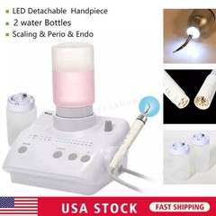 For Cavitron Dental Ultrasonic Scaler fit EMS + LED Handpiece+5 Tips+2 Bottles