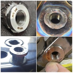 1/2″ NPT Female Weld on Bung Weldable Fitting OD 0.95″ with Top Head Flange O…
