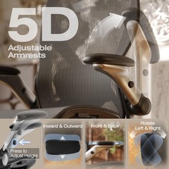 Ergonomic Mesh Big Tall Office Chair Footrest