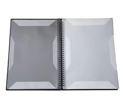 Music Folder A4 Black Plastic 20 Sleeves 40 Pages Spiral Binding Double-Sided