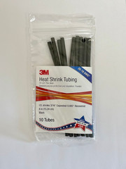 3M Heat Shrink Tubing, 20-18 AWG, Black, 10 PCS per bag, Shrink Ratio 2:1