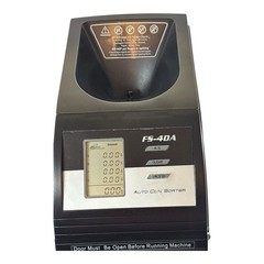 Royal Sovereign FS-4DA/BK Digital Coin Sorter Counter Tested 16 Tubes Box