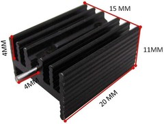 10-Piece TO-220 Black Heatsink Set for Voltage Regulators & MOSFETs