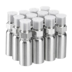 12Pack 1/4″ Hydraulic Hose Fitting-1/4″ Hose X 1/4 Inch NPTF Male Pipe Thread Hy