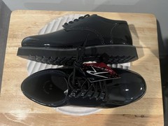 Rothco Mens Black Shoes Hi Gloss Uniform Oxford With Heavy Work Sole Size 8W