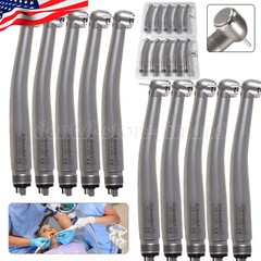 4 Hole Dental High Speed Handpiece Large Head Single Water Spray Air Turbine 10