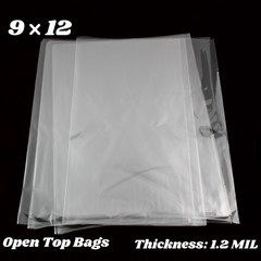 9×12 Clear Plastic Bags Packing Shipping Lay Flat Open Top Poly Baggie 1.2 Mil