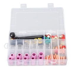 81Pcs Set TIG Welding Torch Kit Gas Lens Type 10 Glass Cup Accessories Tools♡
