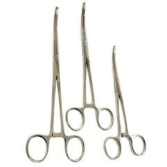 3 Pack – Curved Serrated Hemostat Forceps 6″ + 8″ + 10″ Stainless Steel