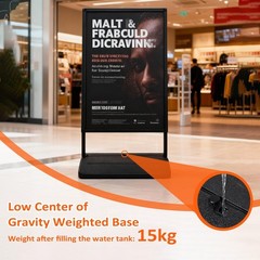 24″x36″Heavy-Duty Double-Sided Floor Standing Sign Holder Outdoor/Indoor Display