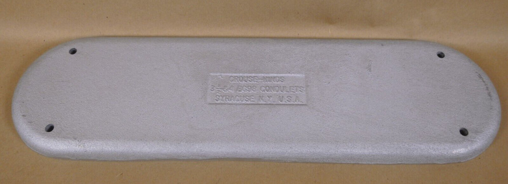 Crouse-Hinds BG98 Cover And Gasket, 3 1/2 Or 4, Iron Alloy For Mogul Conduit