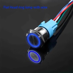 16mm 12V LED ON OFF Waterproof Stainless Steel Latching Push Button Power Switch