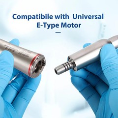 SANDENT 1:5 Increasing LED Fiber Optic Contra Angle Handpiece Red Standard Head