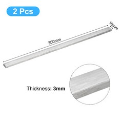 2pack 304 Stainless Steel Flat Bar, 1/8″ Thickness 3/8″ Width 12″ Length