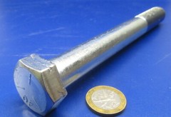 Grade 5 Zinc Cap Screw Bolt, Steel, PT, 3/4″-10 x 7.00″ Length, 5 Pcs