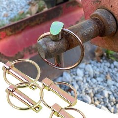 4 PCS Heavy Duty Pin with Ring fo Size: 7/16 Inch / 11 mm x 1-3/4 Inch / 45 mm