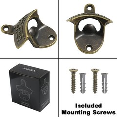 HAIICEN Funny Bottle Opener Wall Mounted Stainless Vintage Antique Bronze