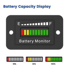 Car Battery Indicator 12V 24V 48V 60V 72V LED Meter Gauge Monitor for Golf Cart