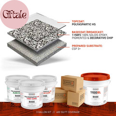 Epoxy Resin Coating 3 Gallon Kit – Light Gray – Standard Cure Speed – for Floors
