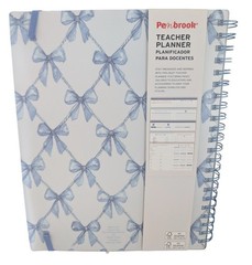 Pembrook 2026-2027 Teacher Planner Academic Calendar Blue Ribbon Bow New