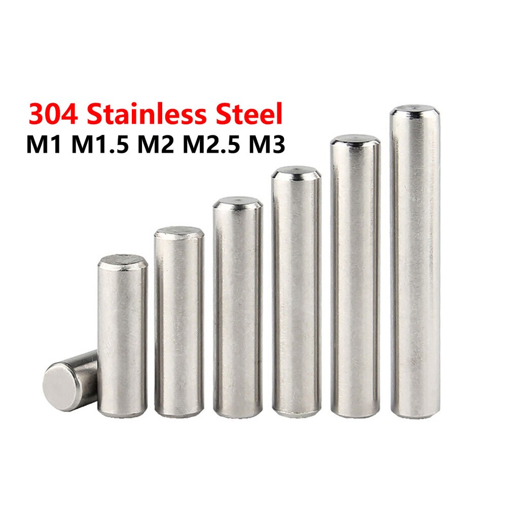 1mm 1.5mm 2mm 2.5mm 3mm Metric Steel Dowel Pins A2 Stainless Steel Dowels DIN7