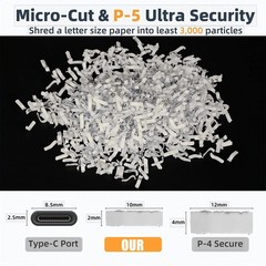 200-Sheet Auto Feed Paper Shredder 22L Micro Cut 40 Min Non-Stop for Office Home