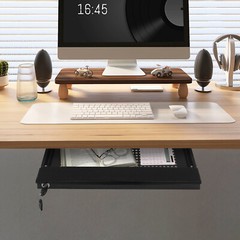 Slide Out Under Desk Keyboard Tray Pull Out Keyboard Drawer Shelf Vented Design