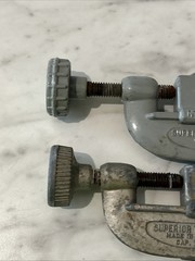 Lot Of 2: SUPERIOR TOOL Metal / PVC Tube Cutter 1/8″ To 1-1/8″ USA #350