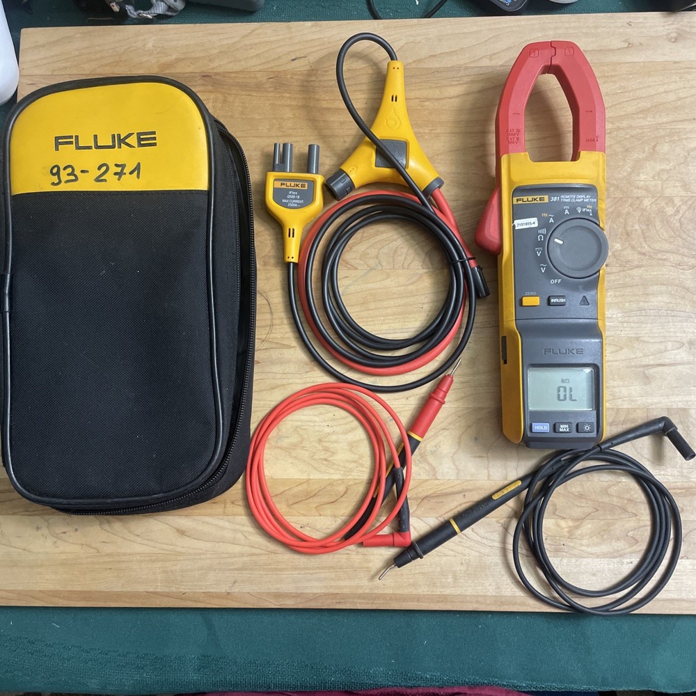 FLUKE 381 True RMS AC/DC Clamp Meter Remote Display W / iFLEX