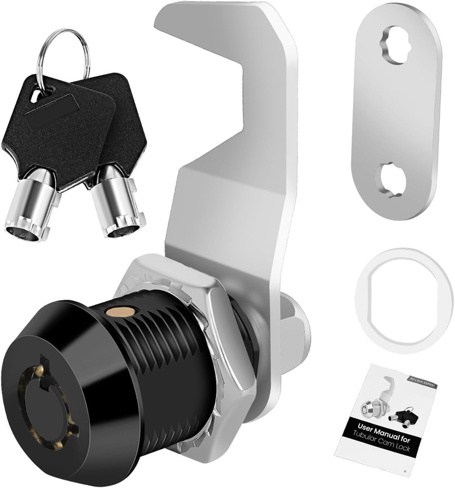 Harbor Freight Tool Cart Lock – Zinc Alloy (5/8 Inch 1 Pack-Black) – Hook Cam