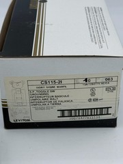 Leviton CS115-2I Single Pole Toggle Switch 15A 120/277V AC White Beige USA 10pk