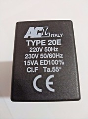 ACL Type 20E Solenoid Coil 220V 50Hz – 230V 50/60 Hz 15VA ED100%