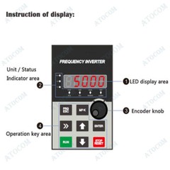 ATO 5.5KW 7.5HP 23A VFD 120V Input 220V Output Variable Frequency Drive Inverter