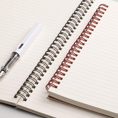EMSHOI Lined Journal Spiral Notebook 5.7″ 4Pcs-A5-Ruled, Brown Red Green Blue