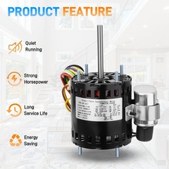 4-N-1 Refrigeration Fan Motor 3.3″ 1/12 hp 1550 RPM 115/230V Fasco # 9721