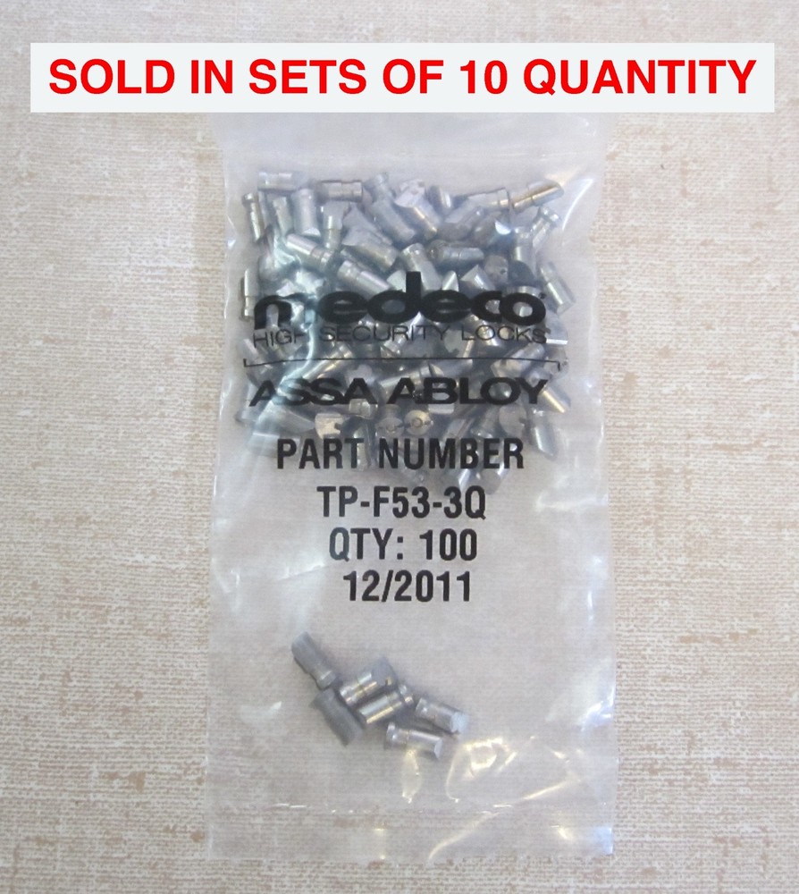 10 Medeco Security Locks TP-F53-3Q Medeco3/Medeco Biaxial Broached Bottom Pins