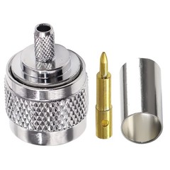 TUOLNK N Type Crimp Connector N Male Plug Adapter for RG58 RG142 50Ohm Low Lo…