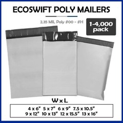 Poly Mailers 2.35 MIL Envelopes Shipping Mailing Bags 1000, 500+ More Sizes