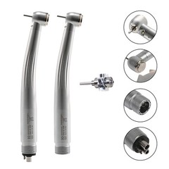 NSK STYLE Dental High Speed Fiber Optic LED Handpiece 3way Spray 4 Hole Push YBM