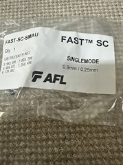 100 AFL FAST CONNECT FAST-SC-SMAU SINGLE MODE CONNECTOR 0.9MM / 0.25MM Qty 100