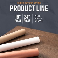 Rollo De Papel De Carnicero Blanco Kraft – Rollo De Papel Blanco De 18 Pulgadas