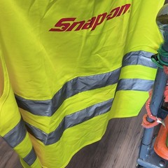 Snap-on Hi-Vis Reflective Safety Vest Hi-Visibility Yellow/Gray One Size