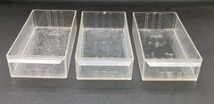 3 Akro Mills Hard Plastic Replacement Drawers PM-1 Plastic Drawers
