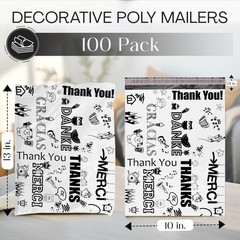 Shop4Mailers 10 x 13 Glossy Decorative Thank You 10 X 13, Multi-language