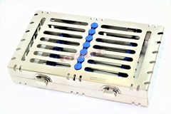 5 GERMAN DENTAL AUTOCLAVE STERILIZATION CASSETTE TRAY INSTRUMENT 7.25X4.75X1.25″