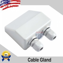 50 Pcs PG13.5 White Nylon Waterproof Cable Gland 6-12mm Dia w/ Lock-Nut & Gasket