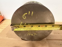 One Piece 4140 Hot Rolled Steel Bar Round Stock Heat Treated 6” OD x ~3 3/4”